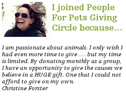 Christine Forster Giving to Charity Through Giving Circles